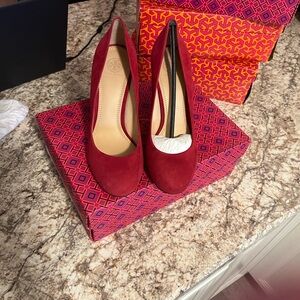 Tory Burch Red Wedges